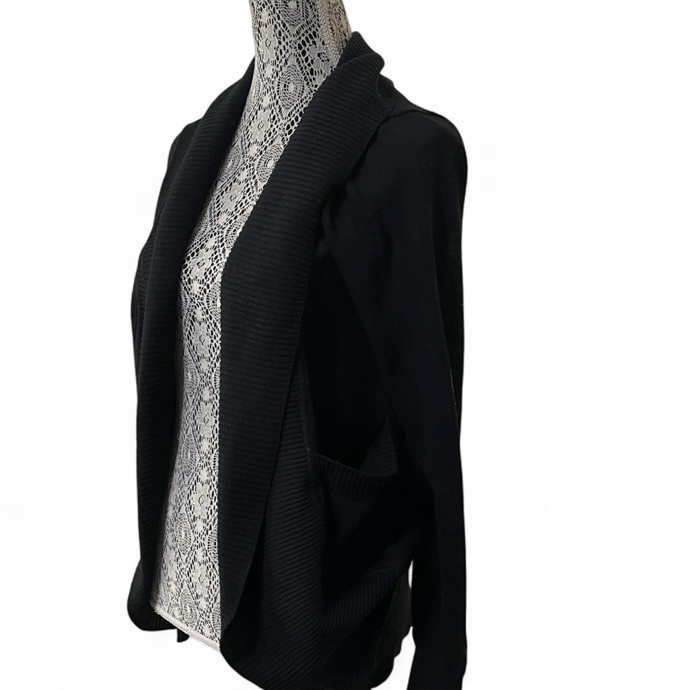 Say What? Black Open-Front Women's Cardigan